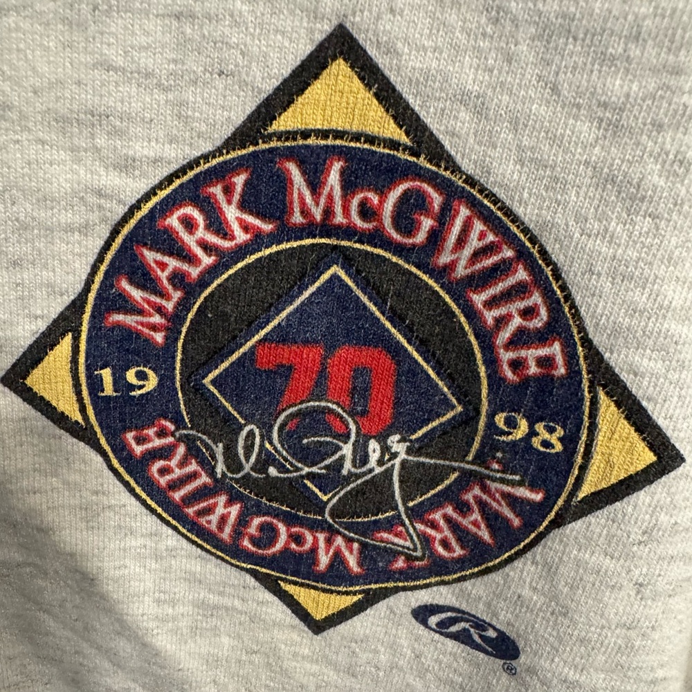 Rawlings Mark McGwire Jersey - Gray and Yellow